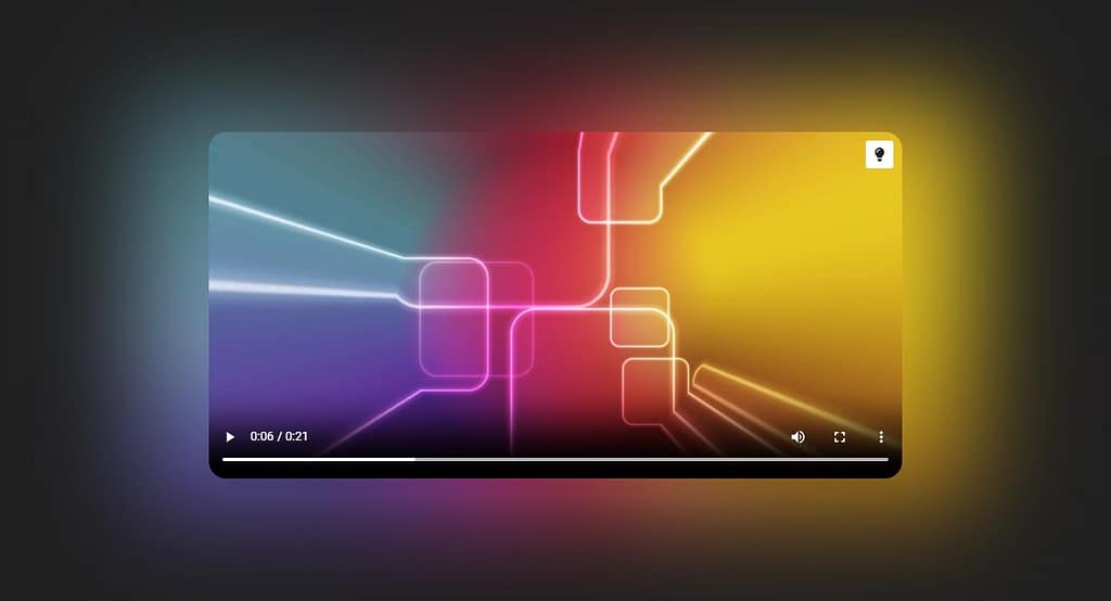 Effetto Amilight video hosted e YouTube con JavaScript