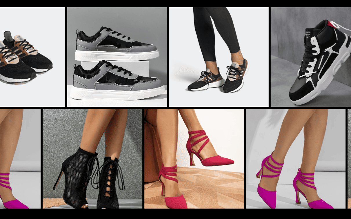 template slide orizzontale infinita