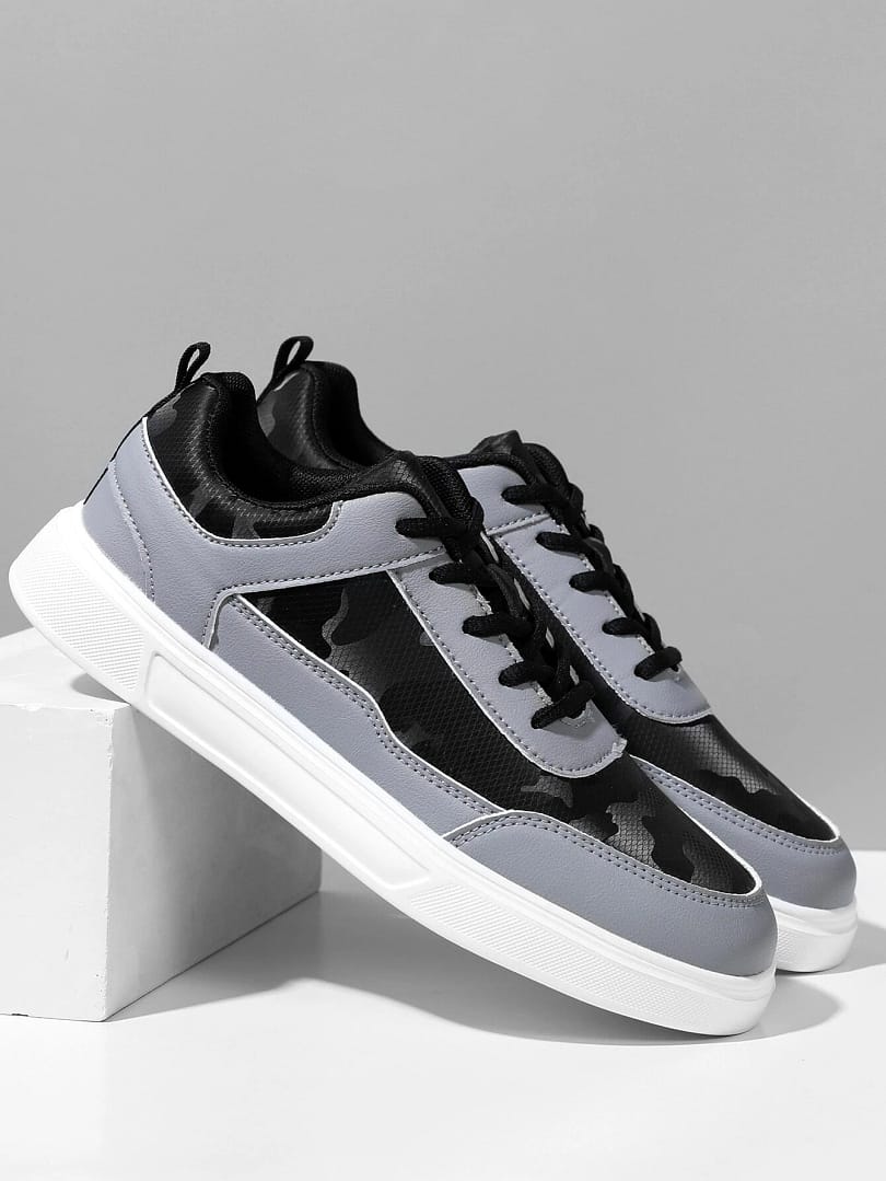 Scarpe uomo running grigie e nere